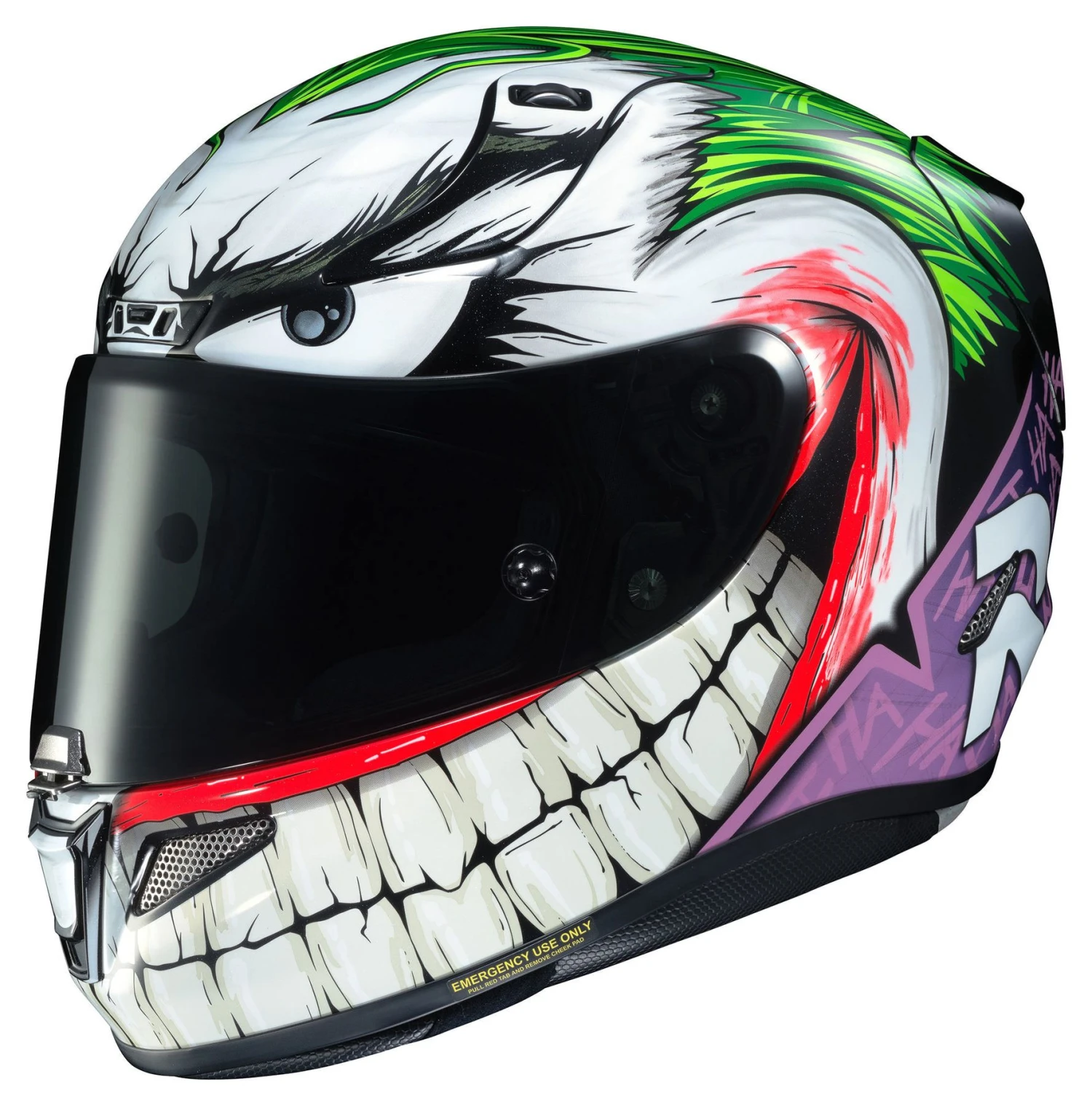 HJC RPHA 11 DC Comics Joker MC48 Integraalhelm 4 HJC RPHA 11 DC Comics Joker MC48 Integraalhelm - Afbeelding 4