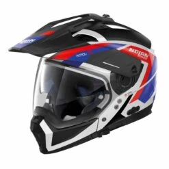 Nolan N70-2 X Grandes Alpes 26 Metal Wit Blauw Rood Multihelm -Motorfietsuitrustings Winkel 5c07e72134cd5 nolan n70 2x grandes alpes rood wit blauw 026