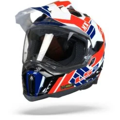 LS2 MX701 Explorer Atlantis Glans Wit Rood Blauw Adventure Helm -Motorfietsuitrustings Winkel Ls2 mx701 explorer atlantis white blue red.04