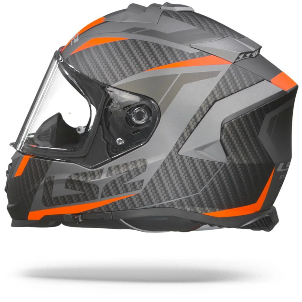LS2 FF800 Storm Racer Mat Titanium Fluo Oranje Integraalhelm 6 LS2 FF800 Storm Racer Mat Titanium Fluo Oranje Integraalhelm - Afbeelding 6
