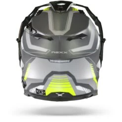 Nexx X.WED2 Columbus Grijs Neon Mat Adventure Helm -Motorfietsuitrustings Winkel Nexx x wed 2 columbus grey neon mt.19