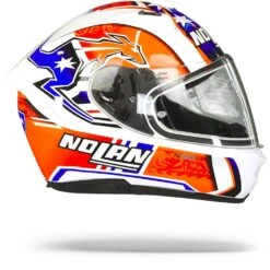 Nolan N60-6 Gemini Replica 50 C. Stoner Metal Wit Integraalhelm -Motorfietsuitrustings Winkel Nolan n60 6 gemini replica 50.29