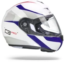 Schuberth C3 Pro Sestante Wit Blauw Systeemhelm