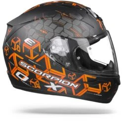 Scorpion EXO-390 Cube Matt Zwart Oranje Integraalhelm