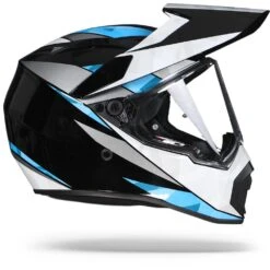 AGV AX9 North Zwart Wit Blauw Adventure Helm -Motorfietsuitrustings Winkel agv ax9 north cyan re.29 1