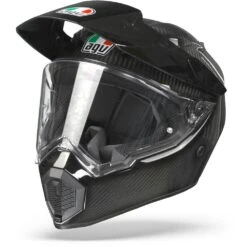 AGV AX9 Glanzend Carbon Adventure Helm -Motorfietsuitrustings Winkel agvax9glossycarbon frontpage