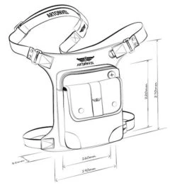 Artonvel Aviator Leg Bag -Motorfietsuitrustings Winkel artonvel aviator leg bag4