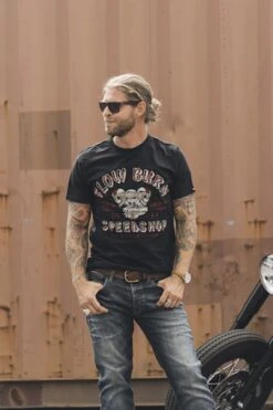 Rokker Slow Burn Black T-Shirt -Motorfietsuitrustings Winkel c30102