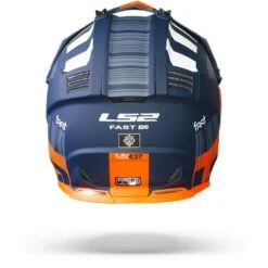 LS2 MX437 Fast Evo Xcode Mat Fl. Oranje Blauw Crosshelm -Motorfietsuitrustings Winkel ls2 mx437 fast evo xcode matt fl orange blue.19