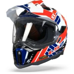 LS2 MX701 Explorer Atlantis Glans Wit Rood Blauw Adventure Helm -Motorfietsuitrustings Winkel ls2 mx701 explorer atlantis white blue red frontpage