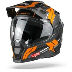 Nexx X.WED2 Wild Country Zwart Oranje Mat Adventure Helm -Motorfietsuitrustings Winkel nexx x.wed2 wild country black orange matt.04 1