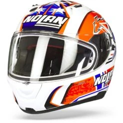 Nolan N60-6 Gemini Replica 50 C. Stoner Metal Wit Integraalhelm -Motorfietsuitrustings Winkel nolan n60 6 gemini replica 50 frontpage