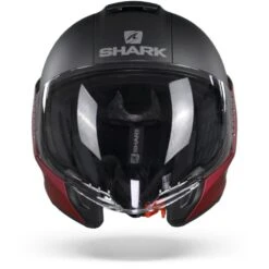 Shark Citycruiser RAR Dual Blank Mat Rood Antraciet Rood Jethelm -Motorfietsuitrustings Winkel sharkcitycruiserdualblankmatrar.01