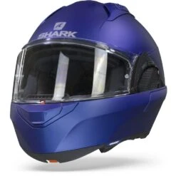 Shark Evo GT Blank Mat Electric Blauw Systeemhelm -Motorfietsuitrustings Winkel sharkevogtblankmattblue frontpage