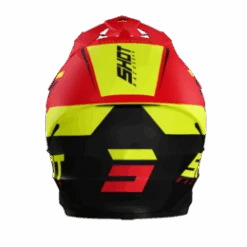 SHOT Furious Chase Rood Neon Geel Mat Crosshelm