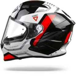 Suomy Speedstar Airplane Wit Rood Integraalhelm -Motorfietsuitrustings Winkel suomyspeedstarairplanewhitered.10 1